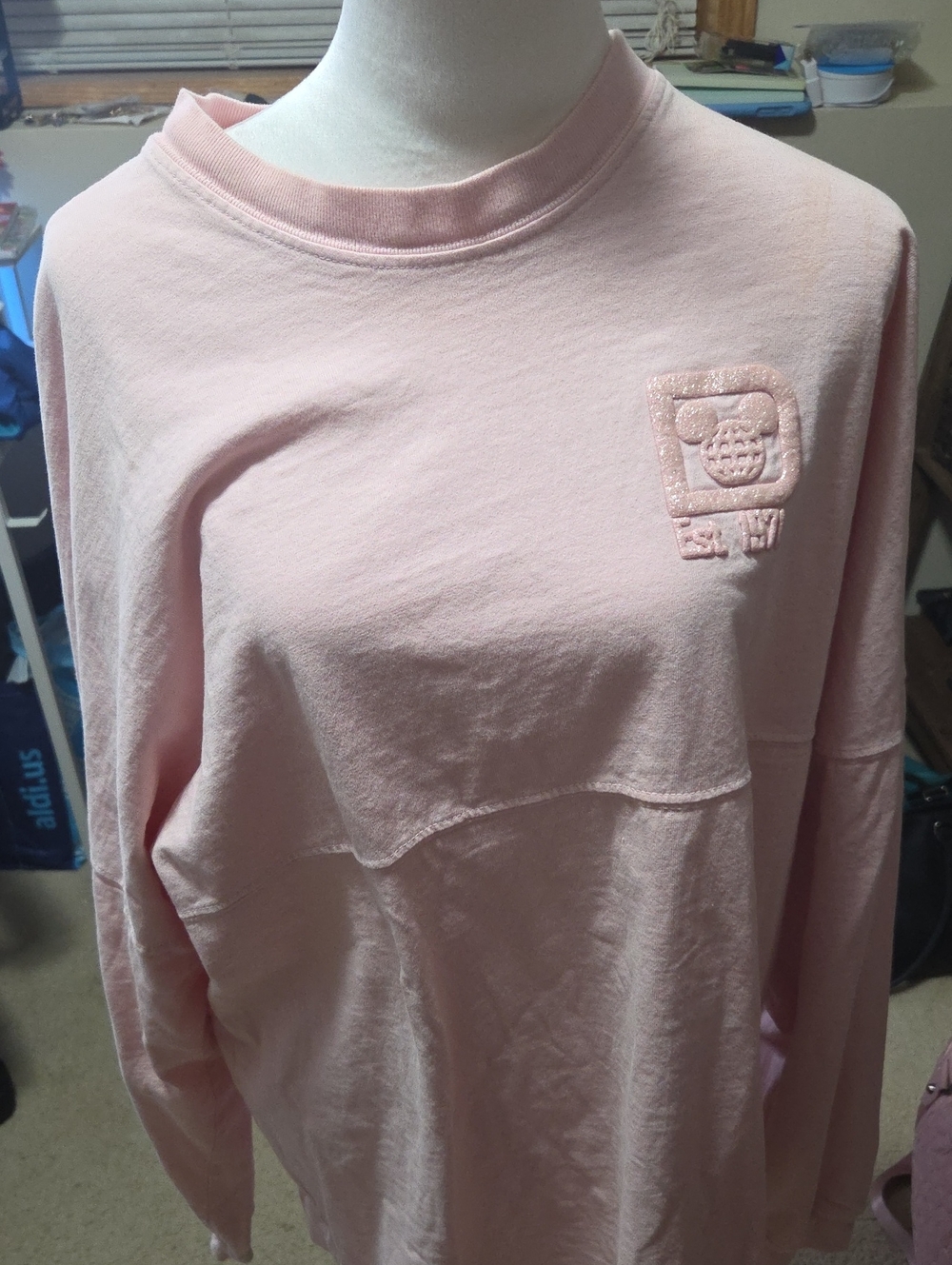 Disney Soft Pink Women's Crewneck Sweater